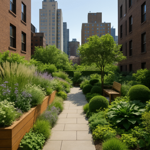 Inspiratie van design tuinen in steden