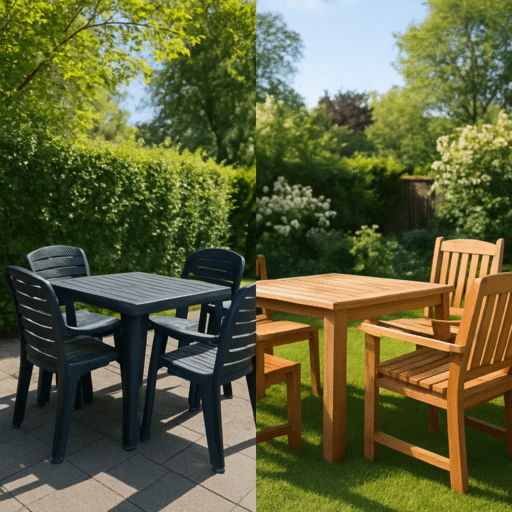 Kunststof vs houten tuinmeubels vergeleken