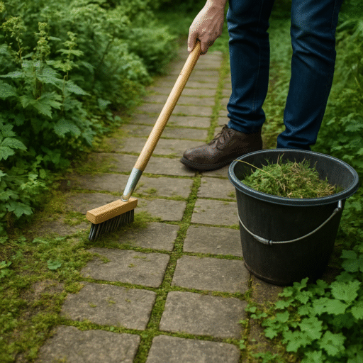 Tuinpad onderhouden en schoonhouden